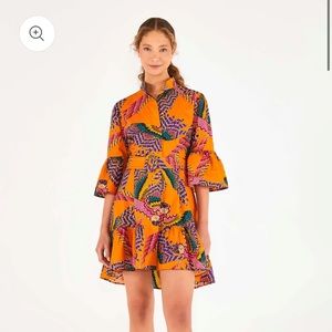 Farm Rio Beaded Macaws Mini Dress
